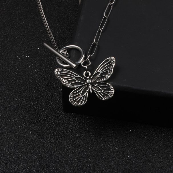 Butterfly Necklace Clavicle Chain Design Retro Old Bracelet_ipsvogv.com