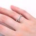 Women's Jewelry Ins Style X Shaped Moissanite Ring Finger Ring Fashionable Temperament S925 Sterling Silver Row Ring Female Jewelry_ipsvogv.com