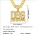 Trendy men's personality and creative double row patchwork full diamond letter pendant necklace, hip-hop nightclub Cuban_ipsvogv.com