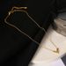 Korean Fashion V-letter Titanium Steel Non Fading Necklace For Women, Simple And Personalized Letter Pendant, Collarbone_ipsvogv.com