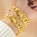 Luxurious Gold-plated Frosted Cuban Chain Bracelet Women, Hip-hop Style, Suitable For Weddings And Daily Glamorous_ipsvogv.com