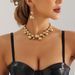 Exaggerated Big Bead Short Collar Female Choker Punk Temperament Beaded Collar Hottie_ipsvogv.com