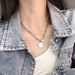 Dreams Come True Necklace Women's Silver Korean Edition Heavy Industry Coarse Letter Round Brand Collar Chain Neckchain_ipsvogv.com