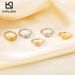 Women's Jewelry Cold Style Oval Polished Diamond Eight Pointed Star Ring Men And Women Stainless Steel K Gold Plated Ring_ipsvogv.com
