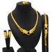 Cross-border Dubai Bridal Necklace Ring Earrings Bracelet Four Piece Set Indian Hot Selling Jewelry Set Wholesale_ipsvogv.com