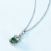 special Supply Of Lattice Natural Water Grass Agate Pendant Necklace S925 Silver Green Moss Clavicle Chain Customization_ipsvogv.com