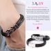 Fashion Commuter Men's Leather Alloy Magnetic Twist Punk Bracelet_ipsvogv.com