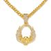 Alloy skull double wing pendant Cuban accessories necklace hip hop suit Halloween daily wear_ipsvogv.com