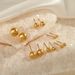 Women’s Jewelry Set Fashion Simple Stainless Steel Earrings Niche Design 1mm/4mm Simple Bean Round Bead Earrings For Women_ipsvogv.com