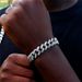 Rough Diamond Cuban Chain Men's Titanium Steel Necklace Men's Trendy Hip Hop Full Diamond Cuban Necklace_ipsvogv.com