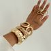 bracelet ins style geometric line bracelet female niche design exaggerated wide bracelet jewelry_ipsvogv.com