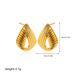 Unisex Light Luxury Hollow Earrings Oval Teardrop Twill Earrings Fashionable And Simple Earrings_ipsvogv.com