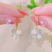 Diamond Cat's Eye Four Leaf Flower Earrings For Women Trendy Niche Design Earrings Temperament Light Luxury Earrings_ipsvogv.com