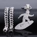 Unisex Alloy Jewelry Skateboard Boy Full Diamond Pendant Men's Hip Hop Style Personality Accessories Necklace_ipsvogv.com