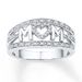 Day Gift MOM Mother's Plated In White Gold With Diamonds Heart Shaped Ring Women's Jewelry_ipsvogv.com