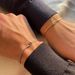 Fashion Stainless Steel Knot Couple Bracelets Gold Plated Niche Simple Versatile Jewelry_ipsvogv.com