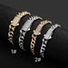 Copper Inlaid Zircon Color-Retaining Cuban Chain Bracelet Hip-Hop Men's Bangle Spring Clasp Round Polished Encrypted_ipsvogv.com