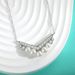 Silver Mosan Josephine Same Necklace Female Egret V Shaped Crown Pearl Clavicle Necklace Light Luxury Exquisite Niche Trend_ipsvogv.com
