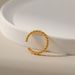 Gold ring, real gold electroplating high end ring, threaded cold style, plain metal ring, simple_ipsvogv.com