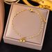 Korean Sen Style Little Gold Bean Instagram Cold Wind Rope Sexy Lip Titanium Steel Foot Chain Female_ipsvogv.com