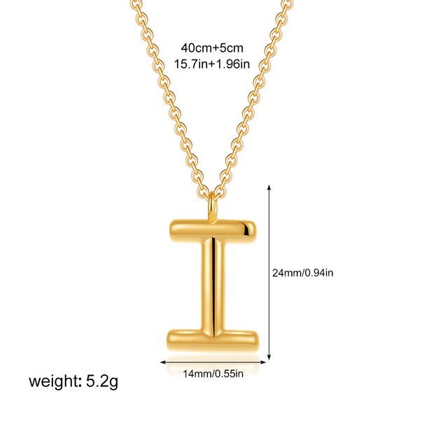 Fashion All Match Plated 26 English Letters Necklace Simple High End Clavicle Chain Pendant_ipsvogv.com