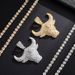 Hip hop stereo diamond-encrusted bull's head pendant Cuban chain big gold chain cool punk hipsters wear necklaces for men and women_ipsvogv.com