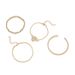 New Combination Personality Golden Bee Fried Dough Twists Box Chain Bracelet 4 Piece Set_ipsvogv.com