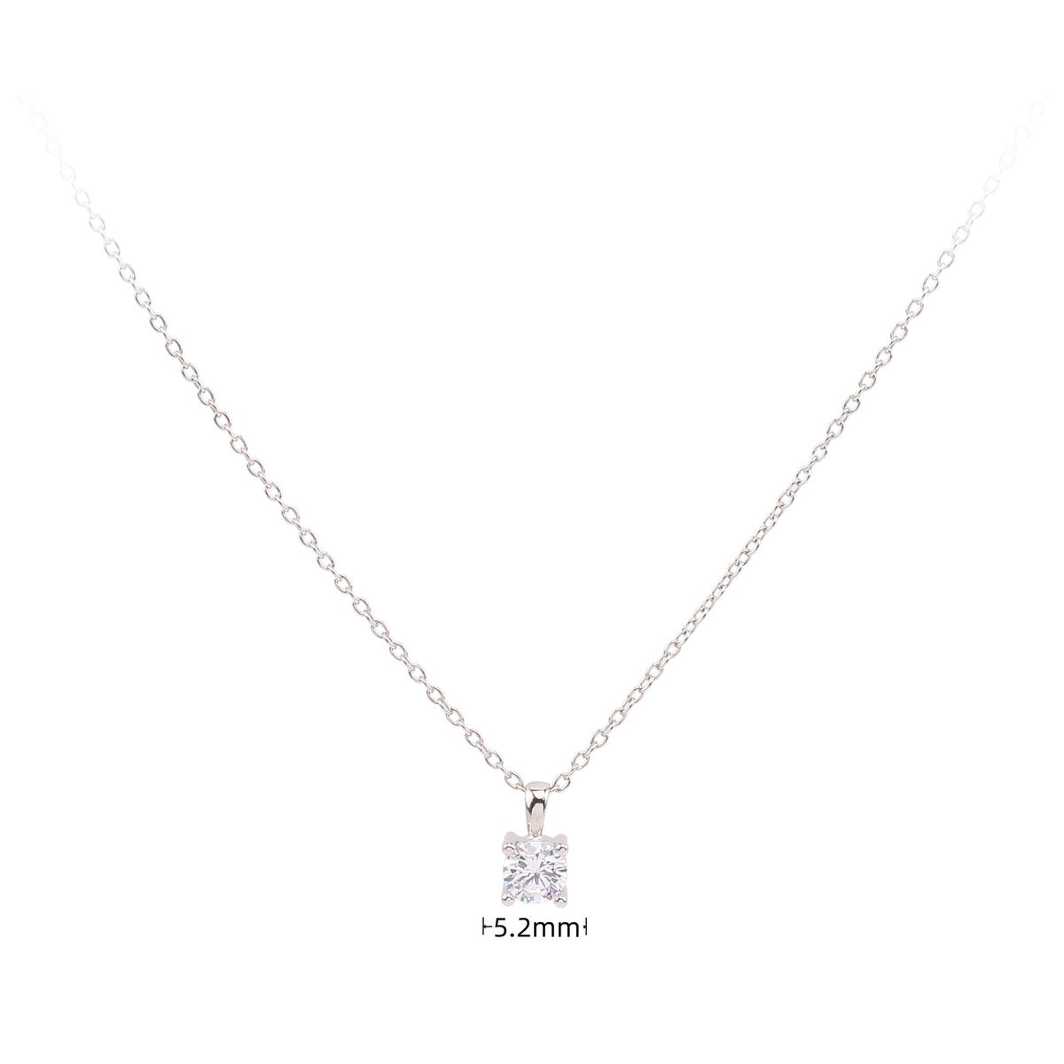 S Pure Silver Fashionable Temperament Simple And Trendy Single Zirconium Necklace Casual Cool Style Collarbone Chain_ipsvogv.com