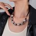 Personality Temperament Beaded Necklace Short Large Beads Clavicle Chain Simple Necklace_ipsvogv.com