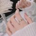French Trend, Minimalist Style, Double-layer Women's Fashion Temperament, Geometric Irregular Opening, Index Finger_ipsvogv.com