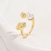 Women’s Jewelry Set Fashion Geometric Fashion OL Ladies Inlaid Pearl Ring Niche Pleated High End Design Open Index Finger Ring_ipsvogv.com