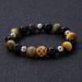 Women's Jewelry Gold Hollow Round Bead Bracelet Stainless Steel Jewelry Fashion Fantasy Tiger Eye Stone Jewelry_ipsvogv.com