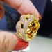NYUK Cuban Chain Set With Zircon Shining Hip Hop Trendy Men's And Women's Rings Tail Ring Street Dance Couple_ipsvogv.com