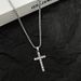 Hiphop Street Diamond Cross Necklace Men Trendy Instagram Personalized Hip Hop Versatile Sweater Chain Accessories For_ipsvogv.com
