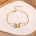 Double Layer Stainless Bracelet, Simple Girls' Frosted Butterfly Necklace, Spherical Titanium Steel Versatile_ipsvogv.com