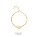 Women's Jewelry Fashion Stainless Steel Splicing Chain White Shell Decoration Love Women's Bracelet Net Red_ipsvogv.com