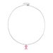 New Pink Ribbon Breast Cancer Awareness Stainless Steel Necklace For Women Clavicle Chain Jewelry_ipsvogv.com