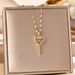 Japanese And Korean Niche Design Sense, Agile Key, Titanium Steel Necklace, Female Fashion, Heart Beating Zircon Mesh_ipsvogv.com