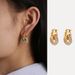 Women's Jewelry Copper Geometric Round Zircon Earrings Niche Earrings Light Luxury Zircon Inlaid Fashionable Earrings_ipsvogv.com