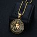 New Style Jewelry Titanium Steel Gold-Plated Epoxy Western Medieval Knights Templar Pendant Necklace_ipsvogv.com
