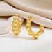 Hot Sale Real Gold Brass Electroplating Simple Design Personality Versatile Daily Earrings For Women_ipsvogv.com