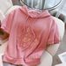 Women's Clothing Pink sports suit for women summer 2023 new high-end fashion versatile loose short-sleeved two-piece suit_ipsvogv.com