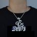 Men's Punk Style Zircon Letter Necklace - 90S Baby Hip Hop Chain With Cubic Zirconia, Adjustable 24-32 Inches (Silver/Gold) Zircon Men's Necklace_ipsvogv.com