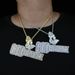 Men's Hip Hop "Loyalty Makes You Family" Diamond-Cut Alloy Pendant Necklace With Twist Chain, Silver & Gold Options, 60cm Men's Necklace_ipsvogv.com