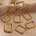Titanium Steel Square Simple And Fashionable, Smooth Rectangular Earrings, DIY Ac, Waterproof, Vacuum Plated_ipsvogv.com