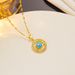 Fashionable Colorful Oil Drop Evil Eye Necklace Instagram Women's Jewelry Palm Collar Chain Pendant_ipsvogv.com