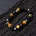 Women's Jewelry Gold Hollow Round Bead Bracelet Stainless Steel Jewelry Fashion Fantasy Tiger Eye Stone Jewelry_ipsvogv.com