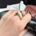 Fashionable High-end Metal Copper Plated Real Gold Contrasting Color Drop Glaze Open Ring, Personalized And Fashionable_ipsvogv.com