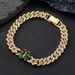 Women’s Jewelry Set Fashion Butterfly Necklace Hip Hop Jewelry Emerald Alloy Rhinestones High End Versatile Electroplated Cuban Chain_ipsvogv.com