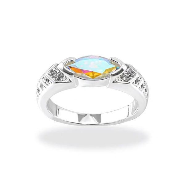 Ins High-end Niche Design Zircon Coral Bubble Horus Eye 2.0 Color Single Diamond Ring_ipsvogv.com